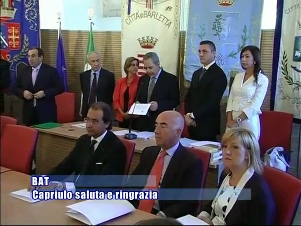 PROVINCIA BAT. Capriulo saluta e ringrazia la BAT