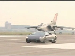 A Lamborghini Reventon vs. A Jet Fighter