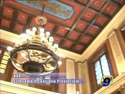 PROVINCIA BARI. Insediato il nuovo Consiglio Provinciale