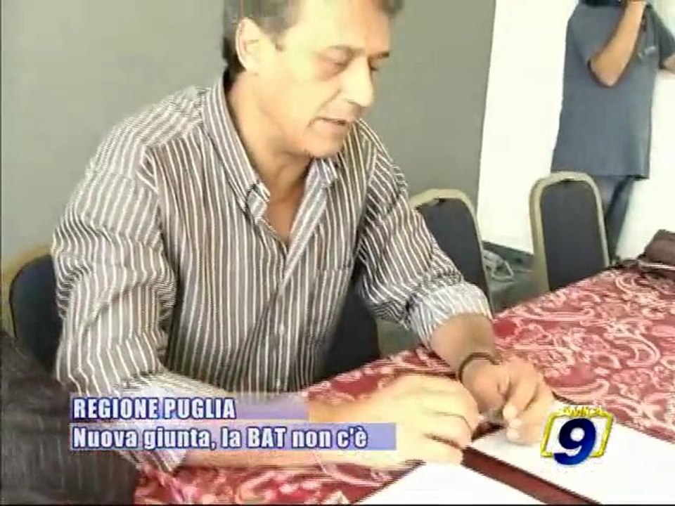 REGIONE PUGLIA. Nuova giunta Vendola, la BAT non c'è. Il commento di Ruggiero Mennea (Segretario PD - BAT)