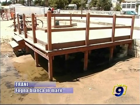 TRANI. Lido Colonna, fogna bianca scaricata in mare