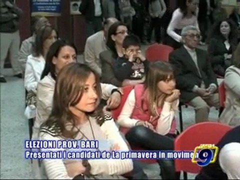PROVINCIALI BARI. Presentati a Corato i candidati de La primavera in Movimento