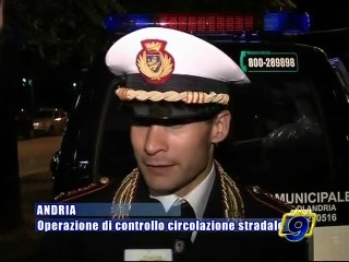 ANDRIA. Operazione di controllo circolazione stradale