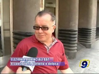 PROVINCIALI BAT. 4 consiglieri, Barletta e' delusa