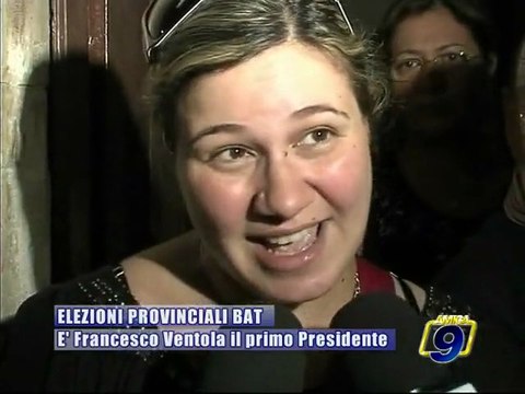 PROVINCIALI BAT. E' Francesco Ventola il primo Presidente della provincia di Barletta - Andria - Trani