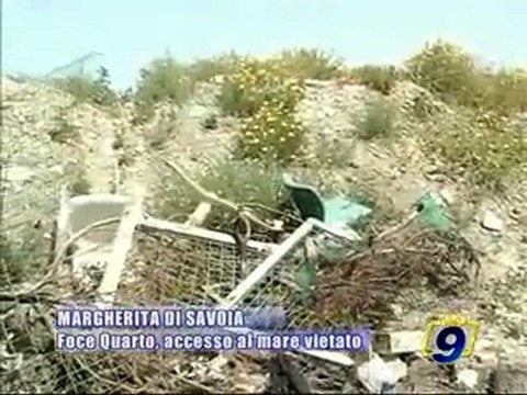 MARGHERITA DI S. Foce Quarto, accesso al mare vietato