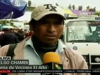 Población y gobierno de Bolivia rechazan el aumento de tari