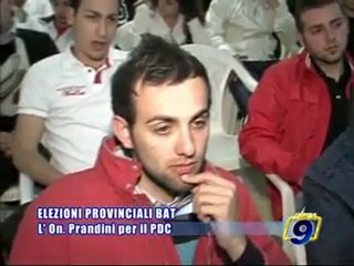 PROVINCIALI BAT. L'On. Prandini per Francesco Ventola Presidente