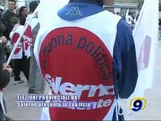 PROVINCIALI BAT. Primo comizio a Barletta per la lista di Francesco Salerno