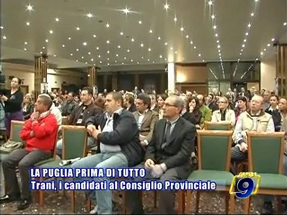PROVINCIALI BAT. La Puglia prima di Tutto presenta a Trani i suoi candidati al consiglio provinciale