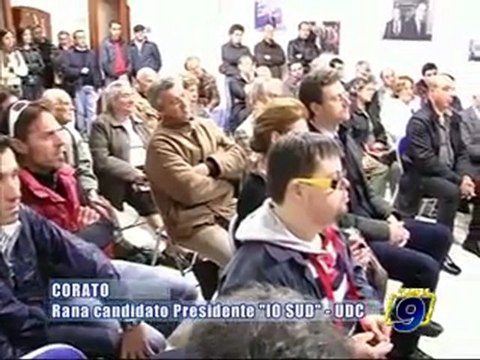 PROVINCIALI BARI. Rana candidato Presidente per IO SUD e UDC