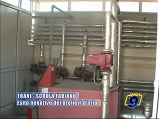 TRANI. Scuola Fabiano, Esito negativo  dei prelievi d'aria