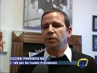 PROVINCIALI BAT. L'IdV per De Feudis presidente