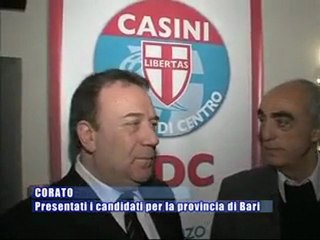 下载视频: PROVINCIALI BARI - Corato, l'UDC presenta i candidati per la Provincia di Bari