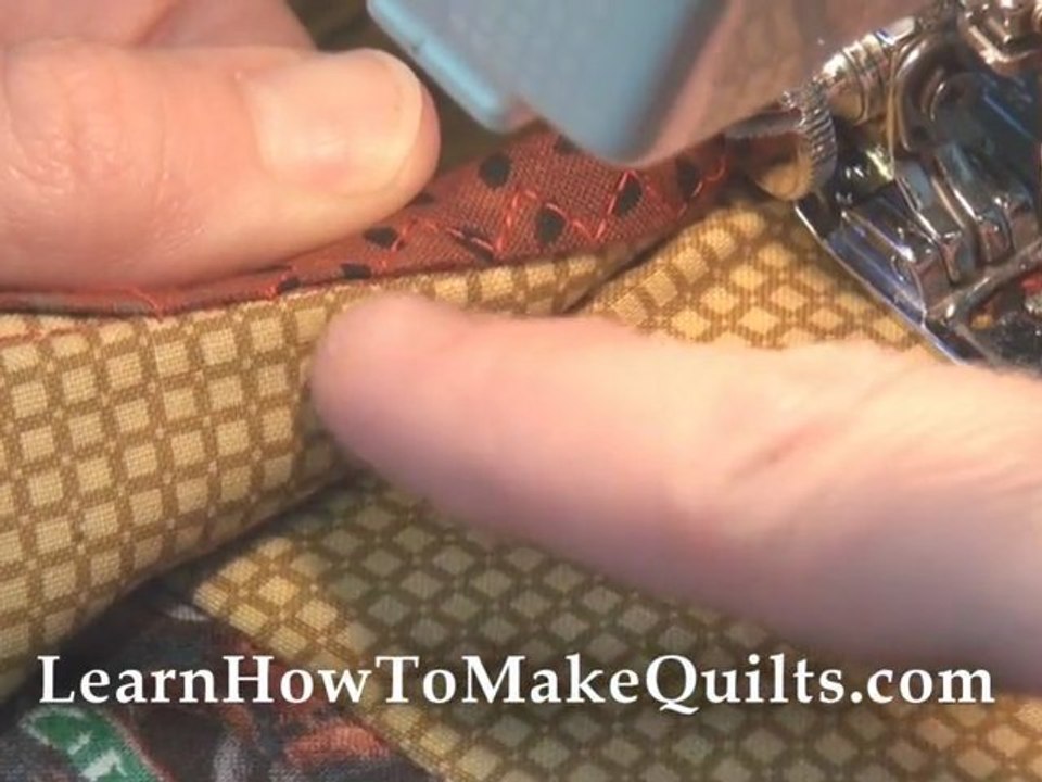 How to Bind a Quilt - Sewing the Binding on the Front