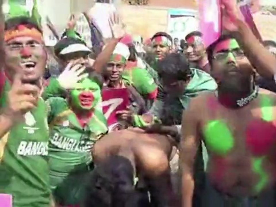 Bangladesh fans gather before kick off of cricket W. Cup