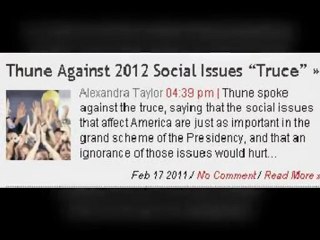 2012 Election News - Thune Against 2012 Social Issues