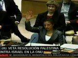 EE.UU. veta resolución palestina contra Israel en la ONU