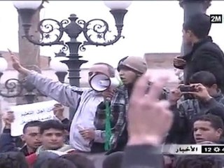 Manifestation du 20 Février à Oujda, journal télévisé 2M