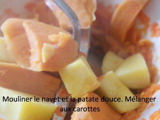 puree carotte navet jaune patate douce et kiri