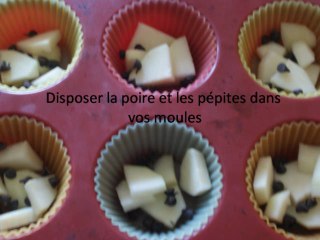 muffin poire vanille et pépites de chocolat