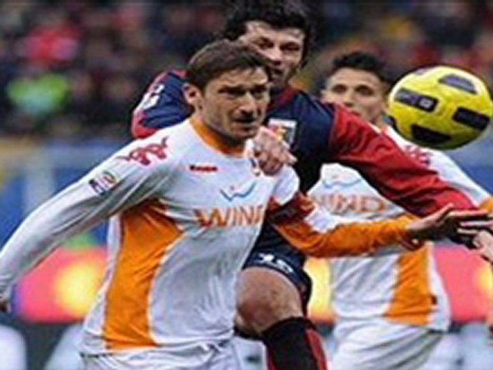 Genoa 4-3 AS Roma Totti great-strike, Rafinha red-card