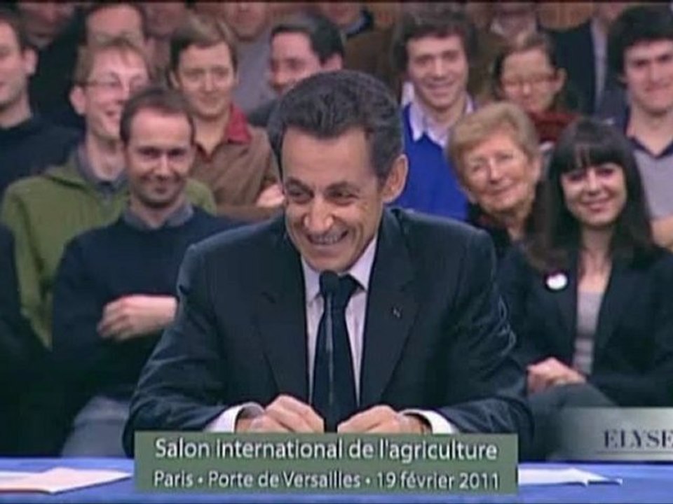 N. Sarkozy préside la table ronde du salon de l'agriculture