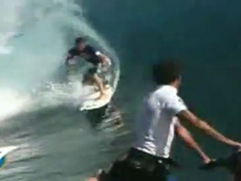 Andy Irons surfing Teahupoo, Tahiti