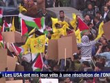 Palestinos manifiestan contra EEUU por veto que condena colonias