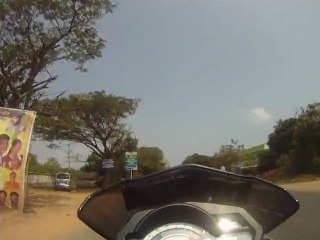 Trajet Moto à l'extérieur de Pondichery