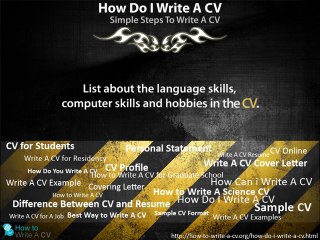 How do i write a cv
