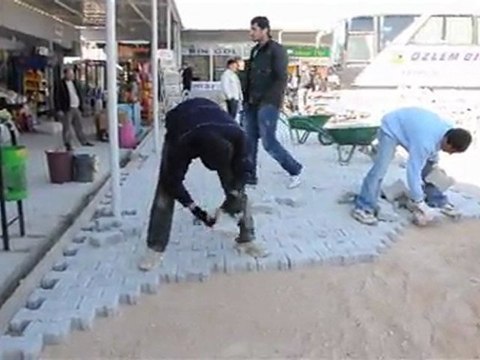 otogar parke taşı döşeme