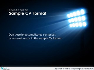 sample cv format