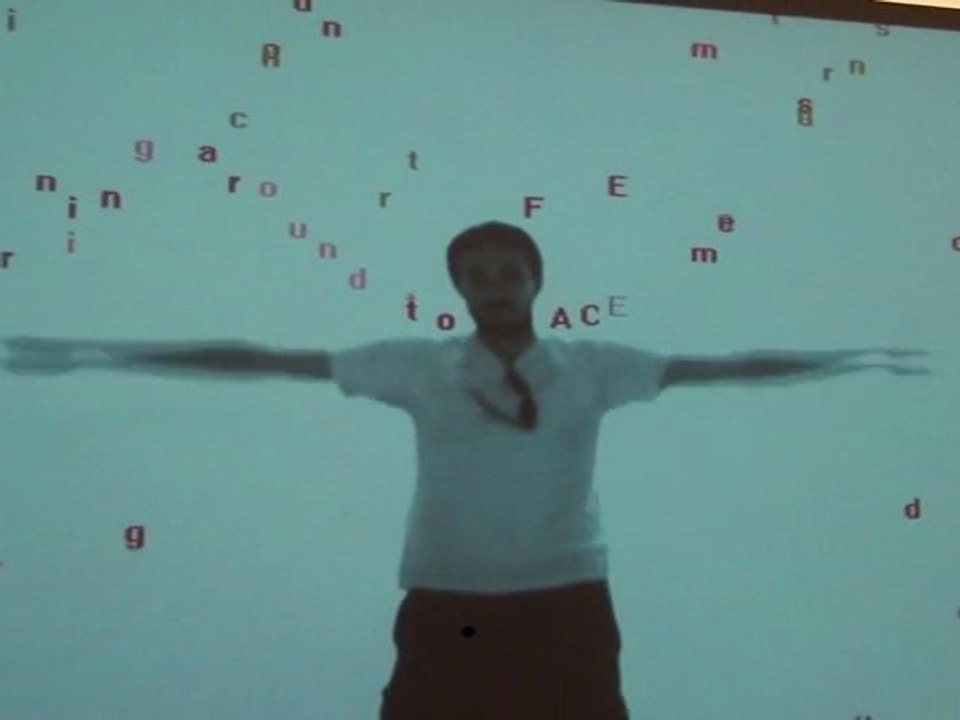 TEXT RAIN at the PROOF MUSEUM in LOUISVILLE