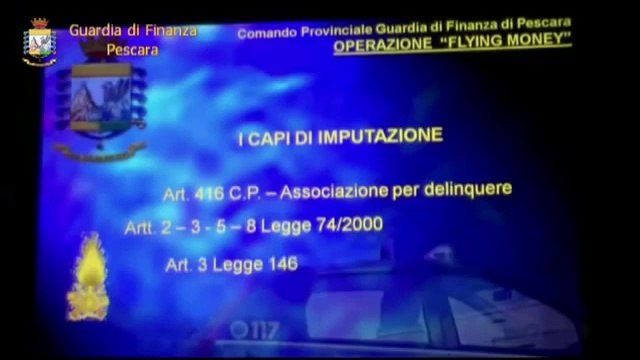 Pescara - Operazione ''Flying Money'', 13 arresti per evasione fiscale