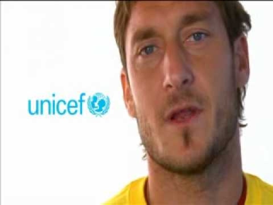 Totti per l'Unicef, lo spot