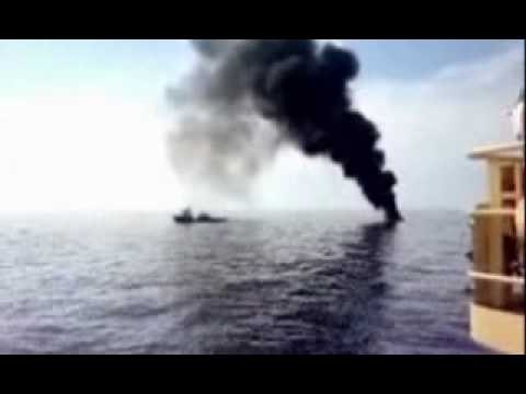 Louisiana - Il petrolio brucia nel Golfo del Messico
