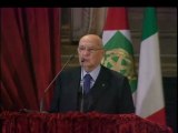 Napolitano - L'Italia ha bisogno di un clima di unità nazionale