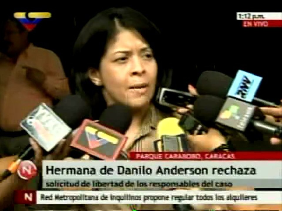 Hermana de Danilo Anderson