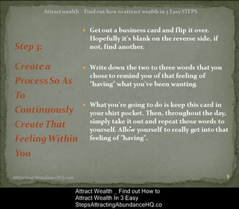 Attract Wealth - Find out how to attract Wealth