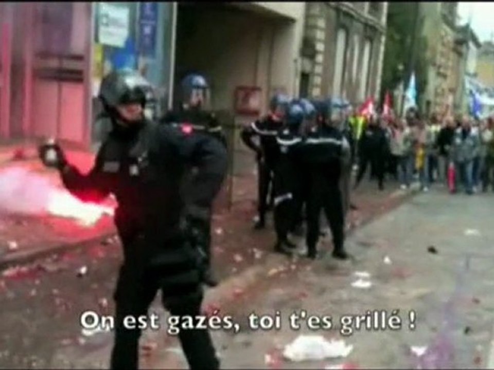 Manif du 28 octobre 2010. Provocation policière