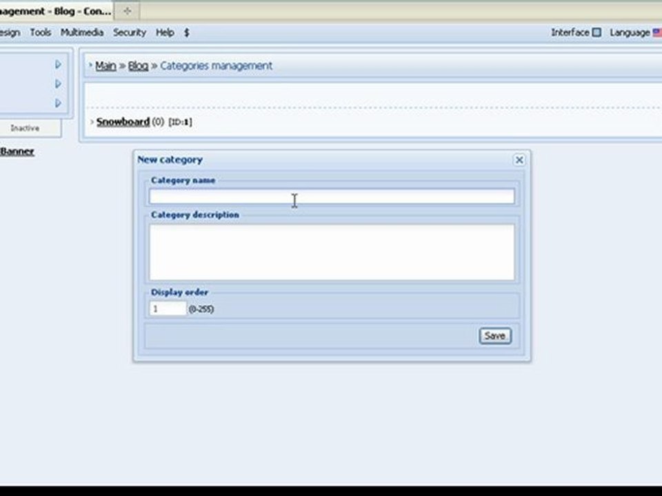 Adding Blog categories