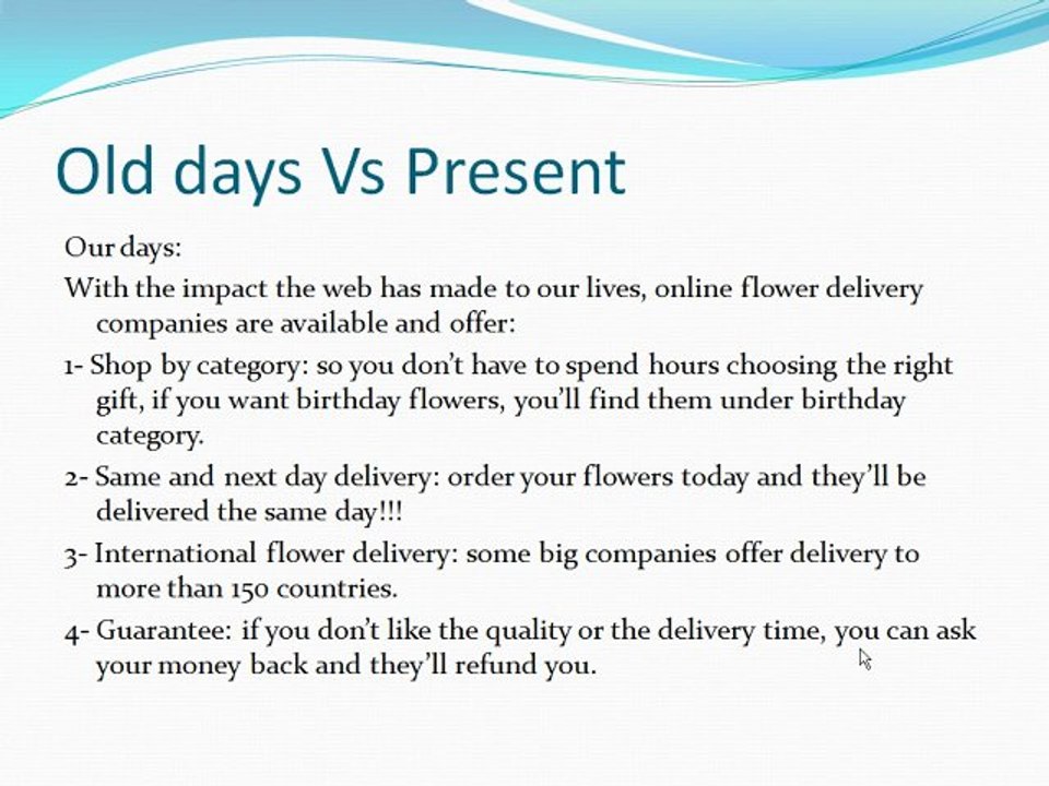 Send or receive flowers by mail