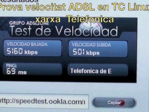 Test velocitat ADSL abans i després de la fibra òptica.