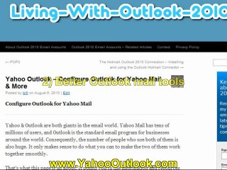 The Top 3 Reasons to Make a Yahoo Outlook Connection