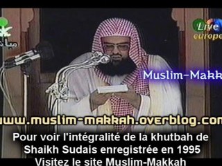 EXCLUSIVE ! Khutbah Sudais 1416 h