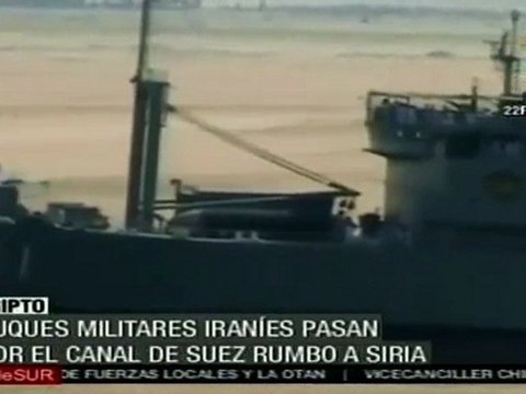 Barcos iraníes atraviesan el Canal de Suez