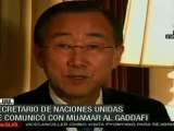 Ban Ki Moon exige respeto a los derechos humanos en Libia