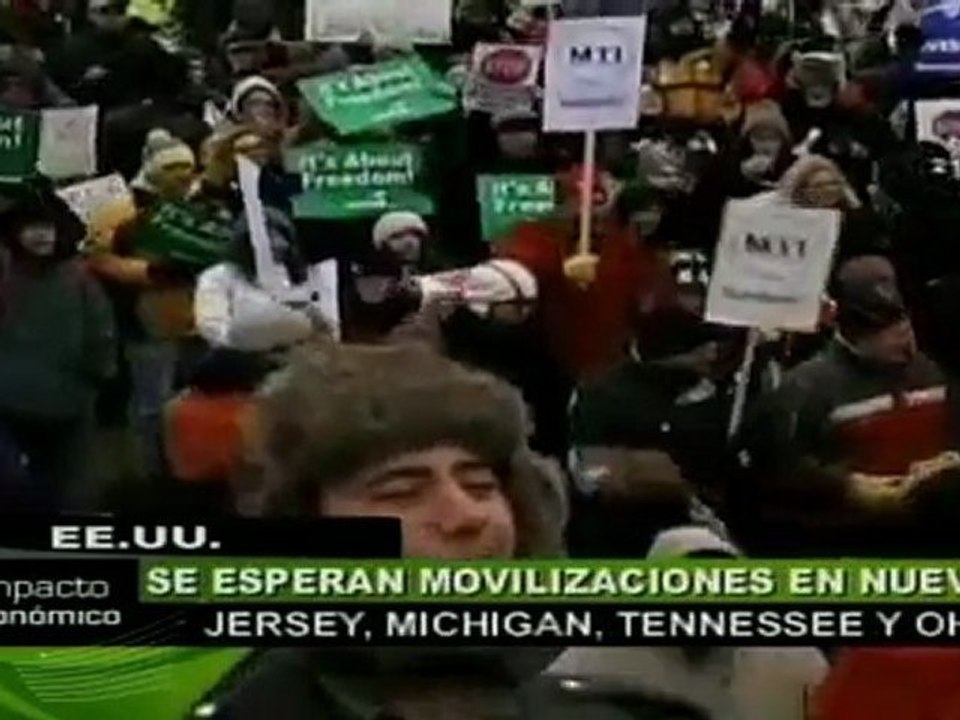 Continúan las protestas de los trabajadores públicos en Wi