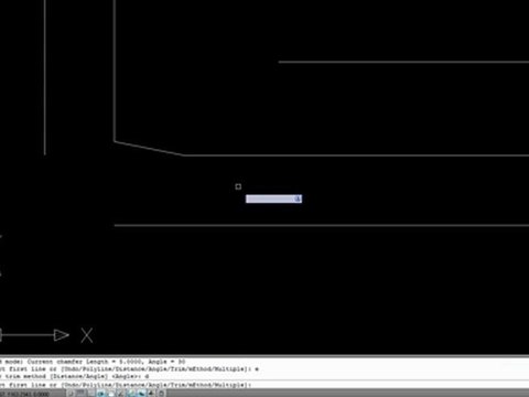 AutoCAD Tutorial - Modify Panel - Chamfer Command